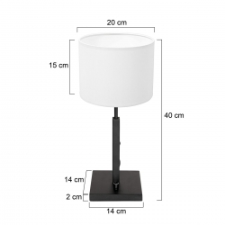 Steinhauer Lighting Tischleuchte Stang Gestell / Leuchtenfuß 3084ZW Schwarz