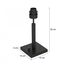 Steinhauer Lighting Tischleuchte Stang Gestell / Leuchtenfuß 3084ZW Schwarz