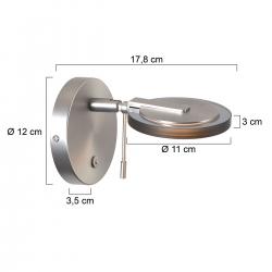 Steinhauer Wandhleuchte Turound LED 3095ST