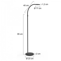 Steinhauer Stehleuchte Turound LED 2991ZW