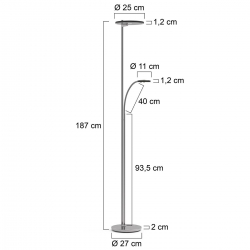 Steinhauer Stehleuchte Turound LED 2989ST