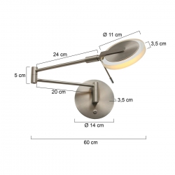 Steinhauer Wandleuchte Turound LED 2733ST