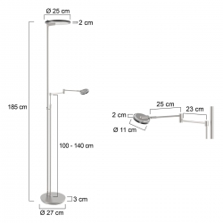 Steinhauer Stehleuchte Turound LED 2663ST