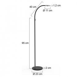 Steinhauer Stehleuchte Turound LED 2990ZW Glas klar