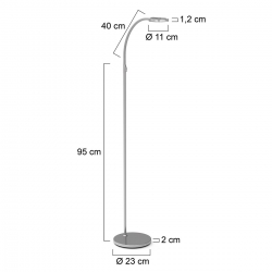 Steinhauer Stehleuchte Turound LED 2990ST Glas klar