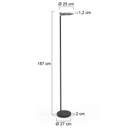 Steinhauer Stehleuchte Turound LED 2992ZW