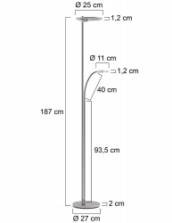 Steinhauer Stehleuchte Turound LED 2988ST