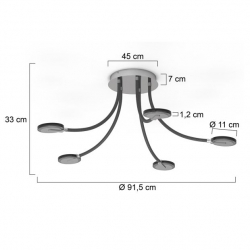 Steinhauer Deckenleuchte Turound LED 3376