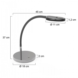 Steinhauer Tischleuchte Turound LED 3374ZW