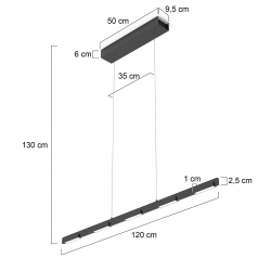 Steinhauer Pendelleuchte Bloc LED 3296