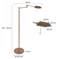 Steinhauer Stehleuchte Retina LED 3083BR