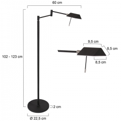 Steinhauer Stehleuchte Retina LED 3083ZW