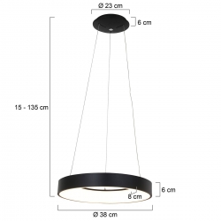 Steinhauer Lighting Pendelleuchte Ringlede 3299ZW