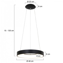 Steinhauer Lighting Pendelleuchte Ringlede 2695ZW