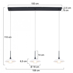 Steinhauer Lighting Pendelleuchte Tallerken 2654ZW