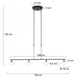 Steinhauer Lighting Pendelleuchte Tallerken LED 2658ZW