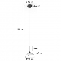 Steinhauer Lighting Pendelleuchte Tallerken LED 2655ZW