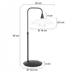 Steinhauer Lighting Tischleuchte Tallerken LED 2657ZW