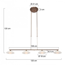 Steinhauer Lighting Pendelleuchte Tallerken LED 2743BR