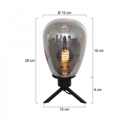 Steinhauer Lighting Tischleuchte Reflexion LED 2682ZW