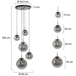 Steinhauer Lighting Pendelleuchte Bollique 2730ZW