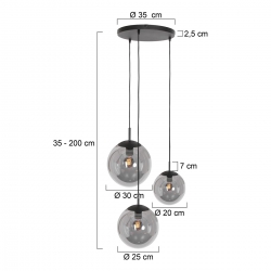 Steinhauer Lighting Pendelleuchte Bollique 3123ZW