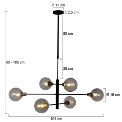 Steinhauer Lighting Deckenleuchte Constellation 2709ZW