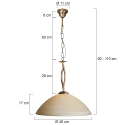 Steinhauer Lighting Pendelleuchte Capri 6839ST 6839BR