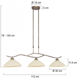 Steinhauer Lighting Pendelleuchte Capri 6837ST 6837BR