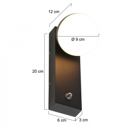 Steinhauer Lighting Aussen Wandleuchte mit Bewegungsmelder 2727ZW