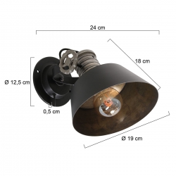 Anne Lighting Wandleuchte Sprocket 3357ZW 3357BR