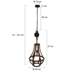 Anne Lighting Pendelleuchte Liberty Bell 1349BE