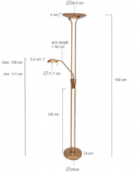 Mexlite Lighting Stehleuchte Biron 7500BR