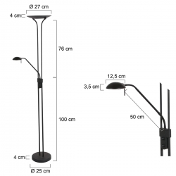 Mexlite Lighting Stehleuchte Biron 7500ZW