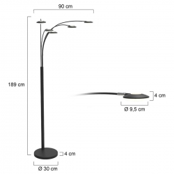 Mexlite Lighting Stehleuchte Synna 1327ZW