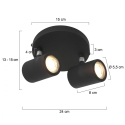 Mexlite Lighting Deckenleuchte Upround 2487ZW IP44