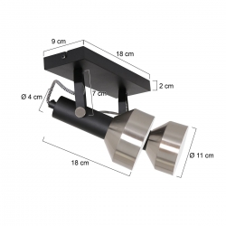 Mexlite Lighting Deckenleuchte Acier 3338ZW