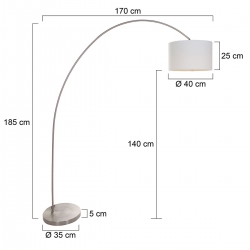 Mexlite Lighting Stehleuchte Solva 7977ZW