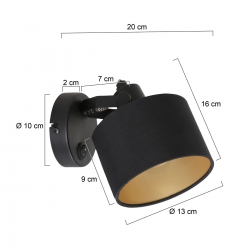 Mexlite Lighting Wandleuchte Ornoir 3333ZW