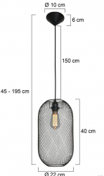 Mexlite Lighting Pendelleuchte Bodine 2706ZW