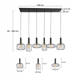 Mexlite Lighting Pendelleuchte Aureole 3072ZW