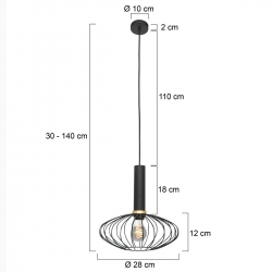 Mexlite Lighting Pendelleuchte Aureole 3071ZW