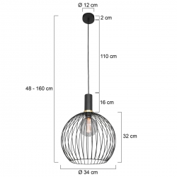 Mexlite Lighting Pendelleuchte Aureole 3067ZW