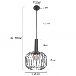 Mexlite Lighting Pendelleuchte Aureole 3070ZW