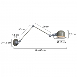 Mexlite Lighting Wandleuchte Davin 7656G