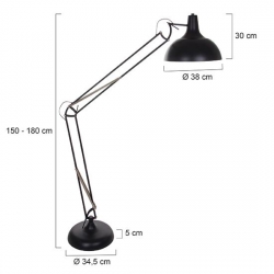 Mexlite Lighting Stehleuchte Office Magna 7632ZW