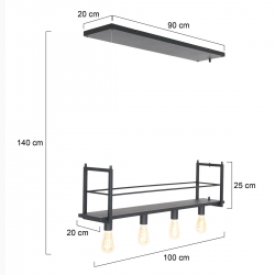 Mexlite Lighting Hängeleuchte Buckley 2983ZW