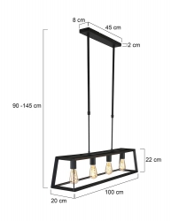 Mexlite Lighting Hängeleuchte Buckley 1705ZW