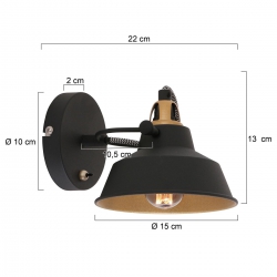 Mexlite Lighting Wandleuchte Nové 3326ZW