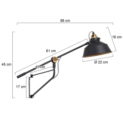 Mexlite Lighting Wandleuchte Nové 3092ZW